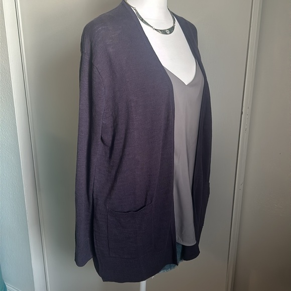 New Madewell Open Front Pocketed Lightweight Slub Cardigan - Picture 2 of 15